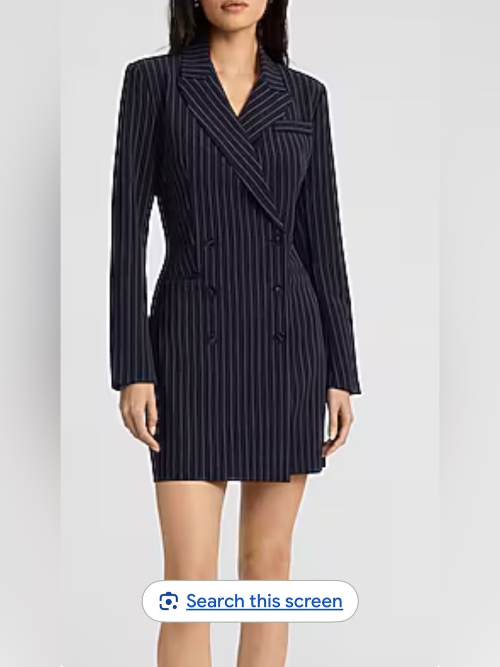 Express NWT Pinstripe Double Breasted Long Sleeve Mini Blazer Dress. (Mix31)